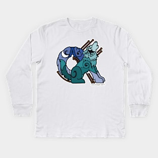 Alpha wolf Kids Long Sleeve T-Shirt